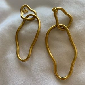 Madewell Brass Drop Earrings